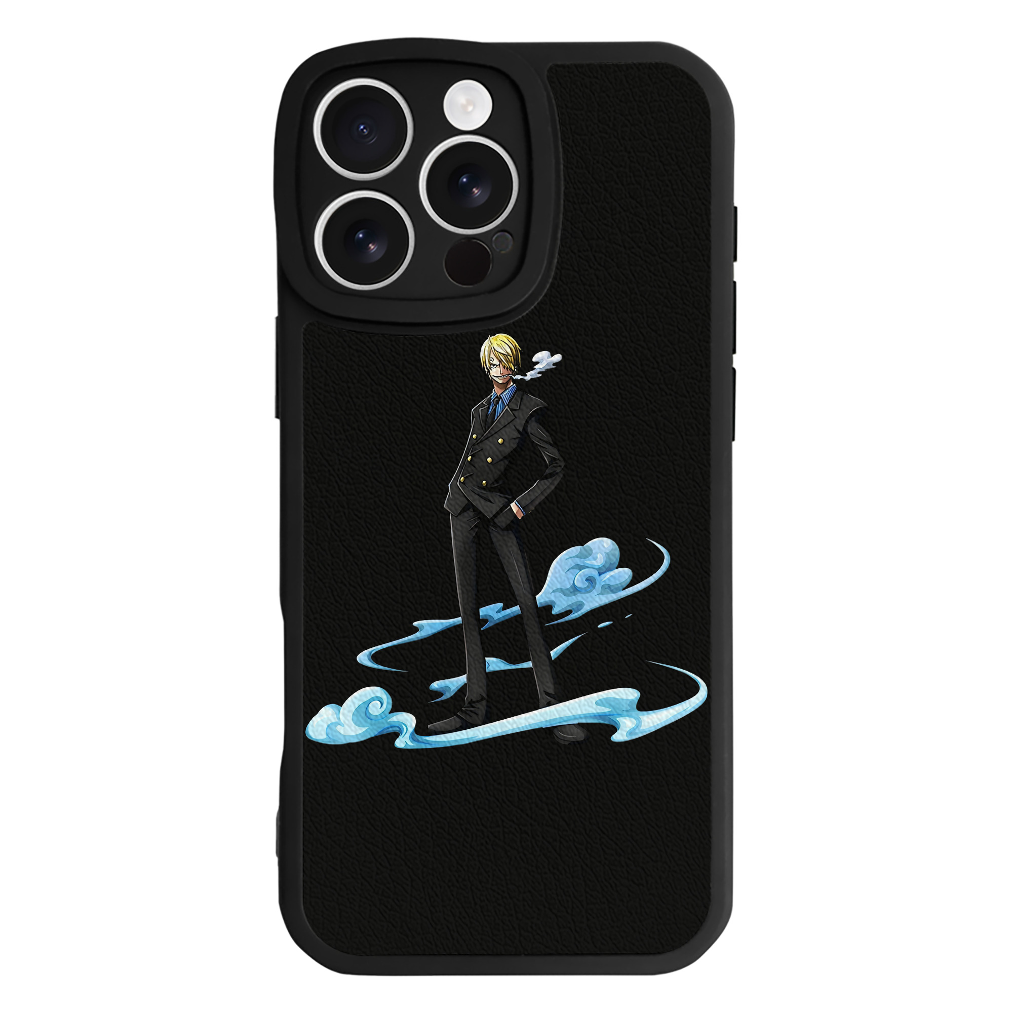 （画像用） ワンピース サンジ ONE PIECE Sanji 【iPhone 16シリーズ対応】シリコンスマホケース（レザー調） 材質：シリコン